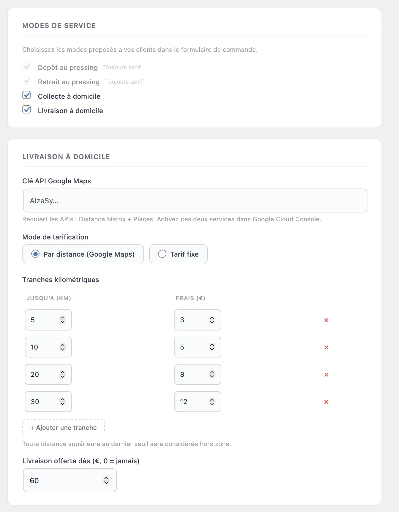 Réglages PressFlow : activez chaque mode de service selon votre organisation